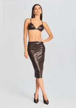 Mercy Leather Skirt -Fashion Loft Ecommerce Crop 20230815 Esti Bra Mercy Skirt Dark Chocolate 1396 ECOMM scaled