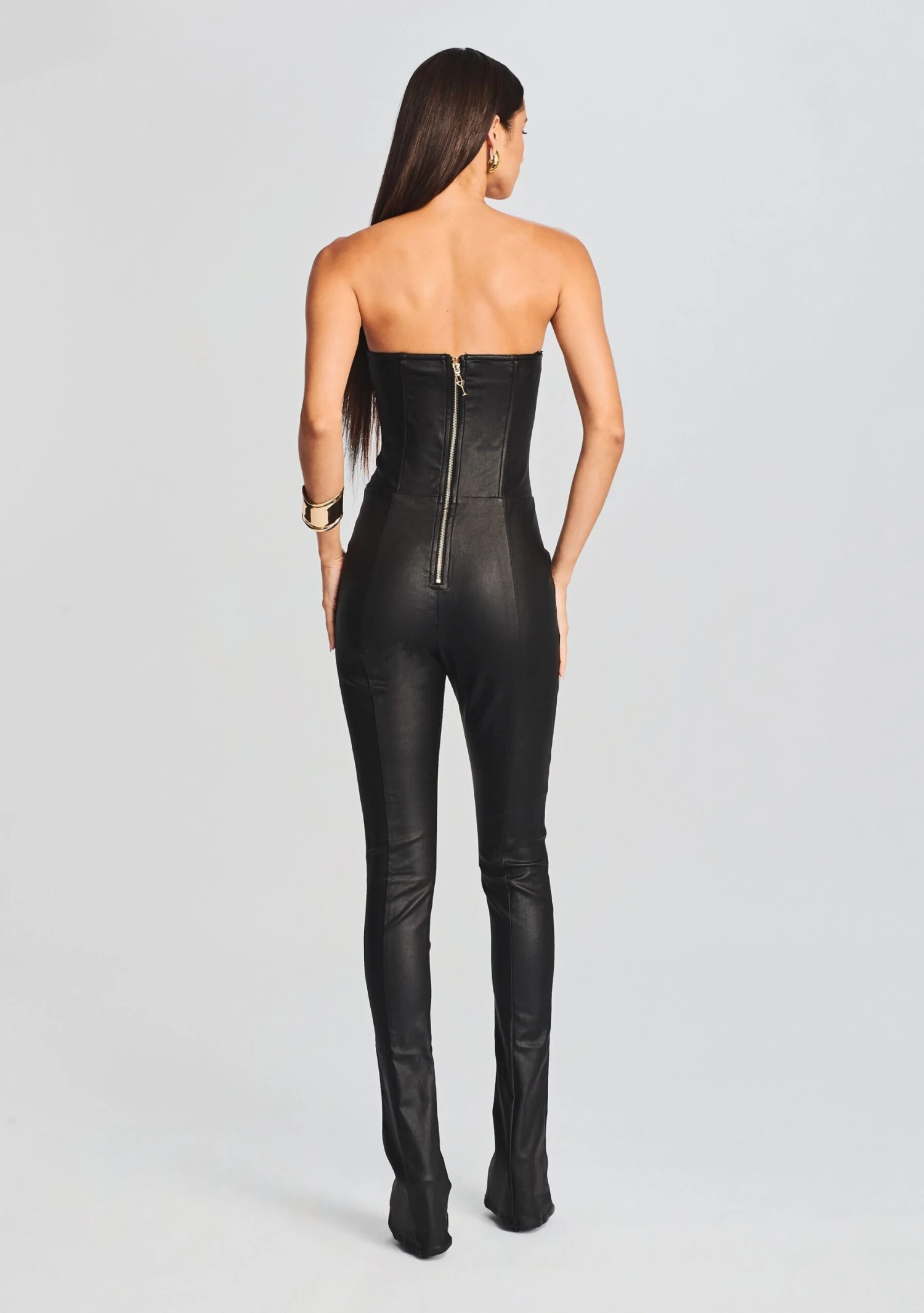 Brinley Coated Denim Jumpsuit 4 Brinley Coated Denim Jumpsuit - Image 4