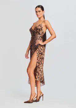 Emma Silk Dress 7 Emma Silk Dress -Fashion Loft Ecommerce Crop 23 07 18 SET1 Emma Dress Tan Ocelot Victoria Jacket 0297 ECOMM scaled