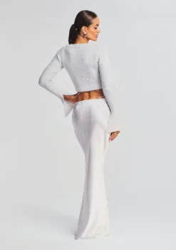 Silvana Silk Maxi Skirt 8 Silvana Silk Maxi Skirt -Fashion Loft Ecommerce Crop 23 07 18 SET1 Silvana Maxi Skirt Silver 0099 eComm scaled