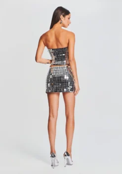 Daniella Top 8 Daniella Top -Fashion Loft Ecommerce Crop 23 09 21 DANIELLATOP LONDYNSKIRT BLACKSILVER 3079 ECOMM 1 scaled