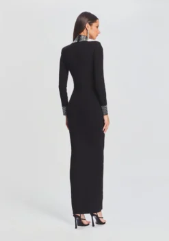 Monroe Embellished Knit Dress -Fashion Loft Ecommerce Crop 23 09 22 MONROEDRESS BLACK 1228 ECOMM scaled