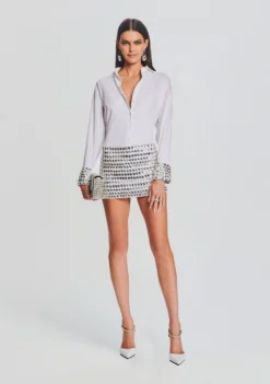 Chelsea Crystal Skirt -Fashion Loft Ecommerce Crop 23 09 22 SKYLATOP CHELSEASKIRT WHITESILVER 826 ECOMM e17031fb db64 4d69 97ff 993122d49de5 scaled