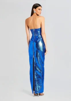 Allure Leather Dress -Fashion Loft Ecommerce Crop 23 10 25 ALLUREDRESS TROPICALBLUE 3045 ECOMM scaled