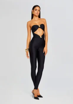 Fluer Lycra Jumpsuit 7 Fluer Lycra Jumpsuit -Fashion Loft Ecommerce Crop 23 12 18 FLUERJUMPSUIT BLACK 1145 ECOMM scaled