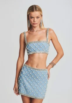 Jezebel Embellished Denim Top