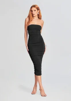 Martha Strapless Midi Dress