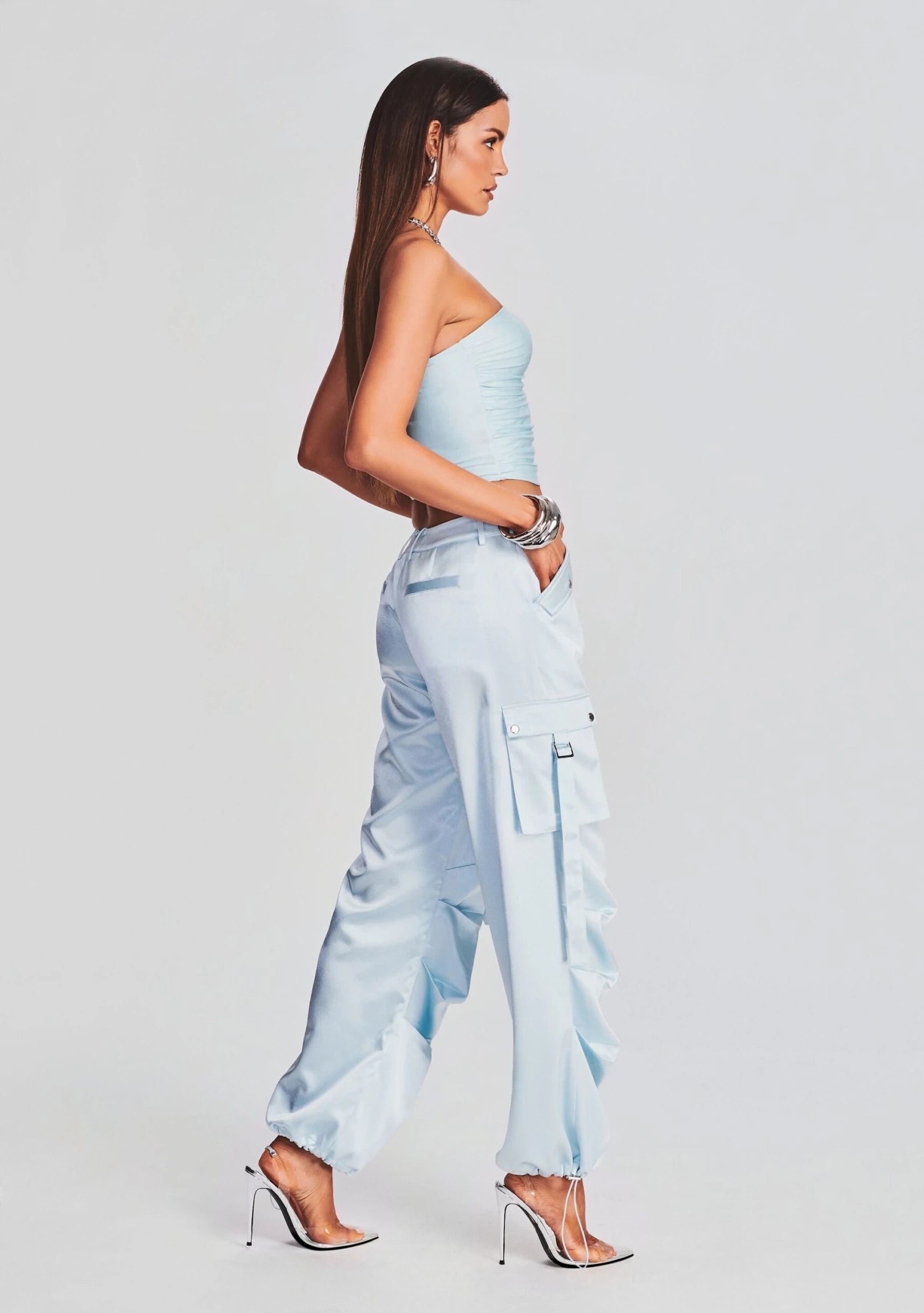 Lai Satin Cargo Pant 3 Lai Satin Cargo Pant - Image 3