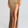 Steffy Feather Sequin Skirt