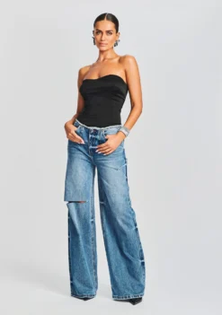 Mads Silk Bustier -Fashion Loft Ecommerce Crop 230718 SET2 MADSBUSTIER ASTONLOWRISEJEAN 0837 ECOMM scaled