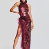 Vixen Sequin Feather Dress