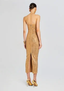 Boa Embellished Knit Dress -Fashion Loft Ecommerce Crop 24 02 15 BOADRESS IRIDESCENTGOLD 1060 ECOMM scaled