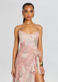Samara Silk Dress -Fashion Loft Ecommerce Crop 24 02 15 SAMARADRESS DUSTYPINKBOTANICAL 2136 ECOMM scaled