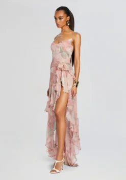 Samara Silk Dress -Fashion Loft Ecommerce Crop 24 02 15 SAMARADRESS DUSTYPINKBOTANICAL 2141 ECOMM scaled