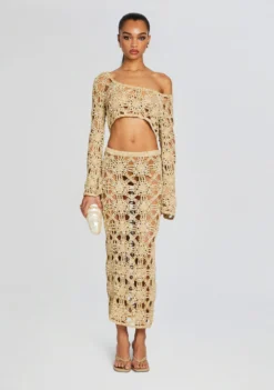 Sadie Knit Crochet Top -Fashion Loft Ecommerce Crop 24 02 16 SADIETOP SOFIESKIRT METALLICGOLD 004 ECOMM scaled