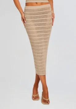Marjorie Knit Crochet Maxi Skirt