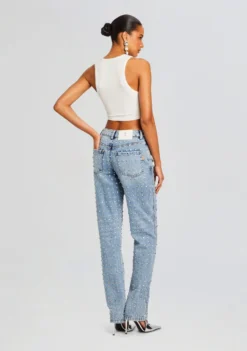 Vero Embellished Denim Pant -Fashion Loft Ecommerce Crop 24 03 27 CLEATANK WHITE VEROPANT TANGIER 1916 ECOMM scaled