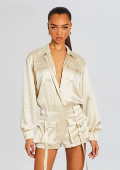 Rosanna Romper 9 Rosanna Romper -Fashion Loft Ecommerce Crop 24 03 27 ROSANNAROMPER CHAMPAGNE 1254 ECOMM scaled