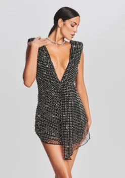 Onyx Crystal Embellished Dress 9 Onyx Crystal Embellished Dress -Fashion Loft Ecommerce Crop RF eComm 220920 SHOT 26 4919 scaled