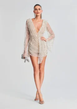 Opal Crystal Embellished Dress