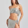 Kauren Embellished Chainmail Top