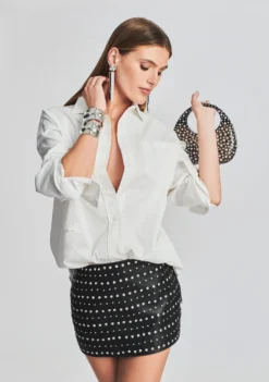 Selena Embellished Leather Skirt -Fashion Loft Ecommerce Crop Retrofete eComm 221018 Set2 SHOT 20 2400 scaled